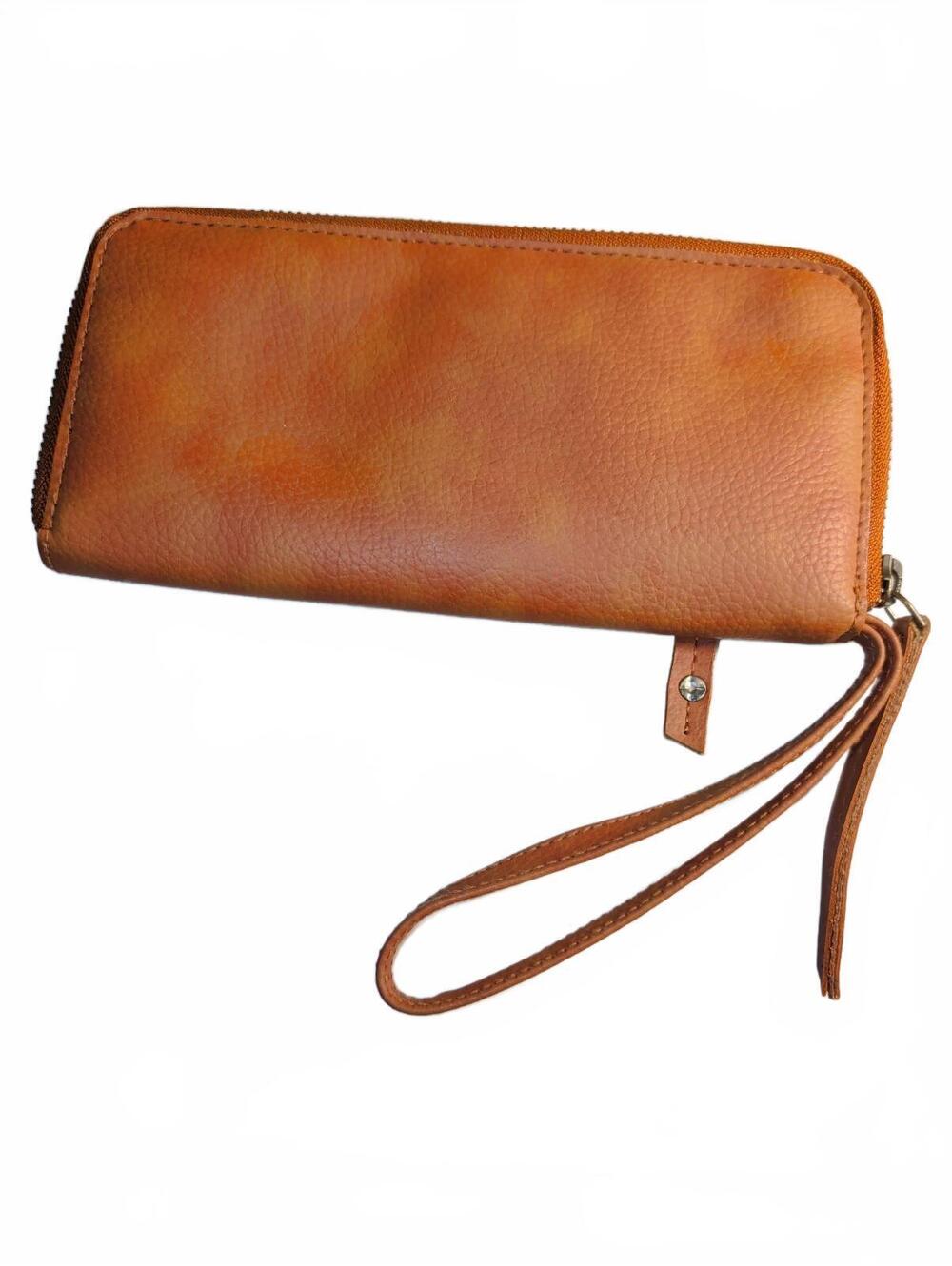 Free People Vegan Leather Zip Wallet Wristlet Womens Boho Fall Casual New - Picture 4 of 9